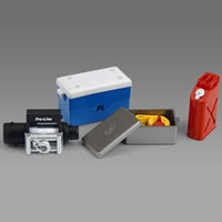 1/10 - 1/8  Scale Accesoiry SET  COOLER,WINCH + BOX, GAS CAN