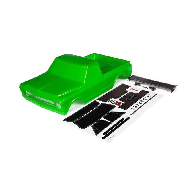 1:10/ 1:8 Traxxas Body, Chevrolet C10 ( Green) (includes wing & decals)