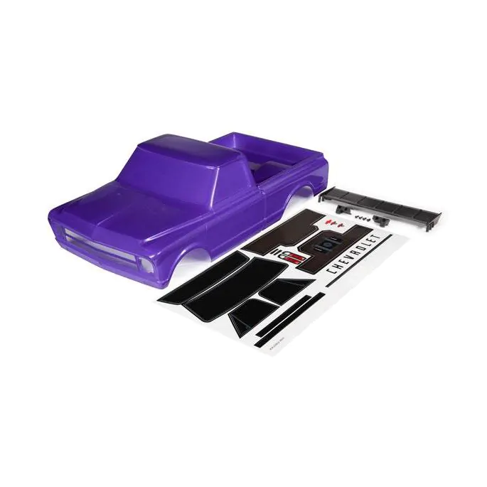 1:10/ 1:8 Traxxas Body, Chevrolet C10 ( purpel) (includes wing & decals)